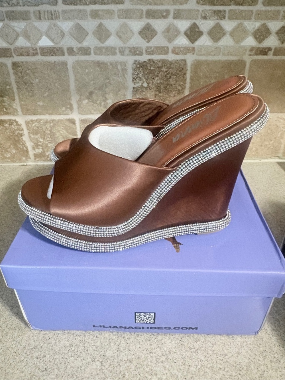 Brand New Brown Wedge Heels